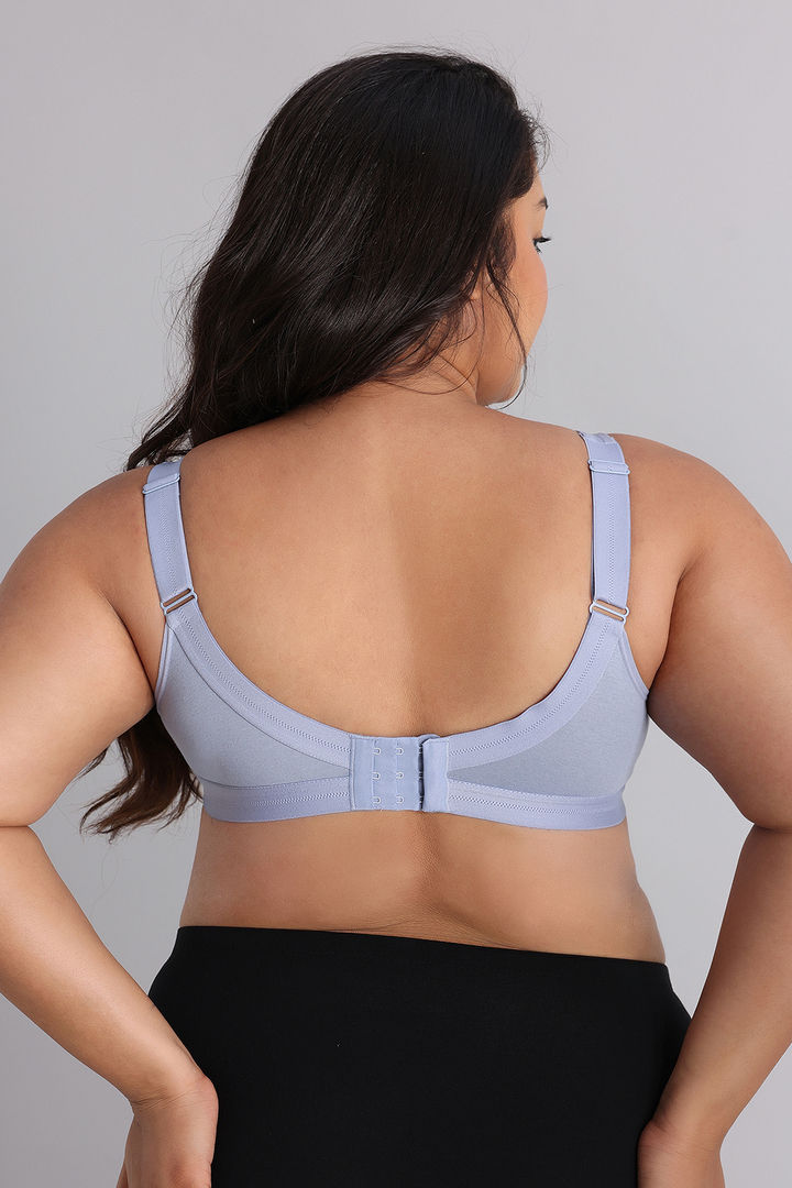 Zivame True Curv Double Layered Non Wired Full Coverage Minimiser Bra - Blue Blizzard — image 3